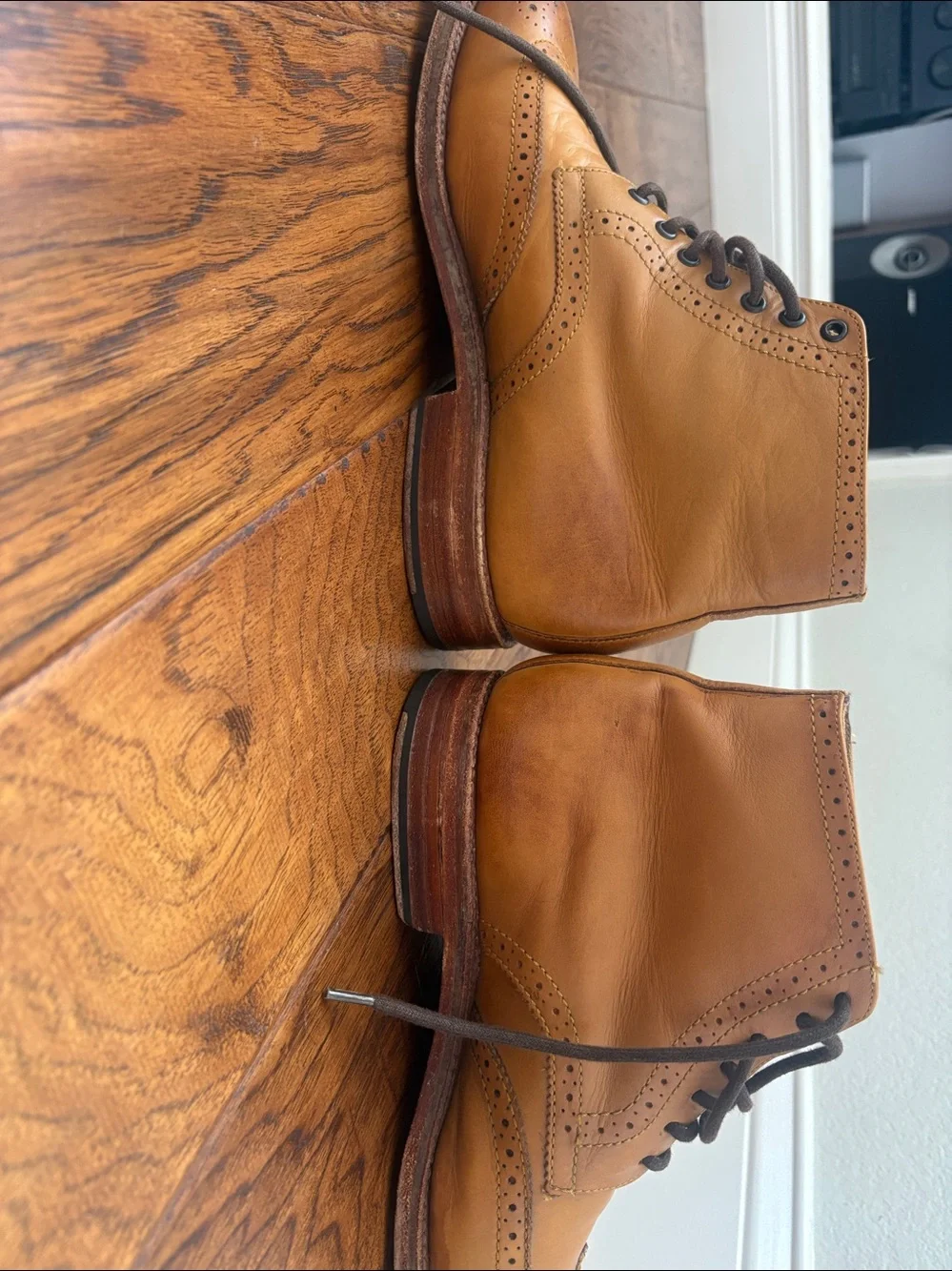 Grenson Tan Leather Wingtip Brogues